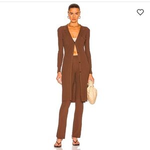 Aya Muse Raveena long cardigan in Chocolate
